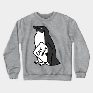 Cute Penguin says Bee Mine this Valentines Day Crewneck Sweatshirt